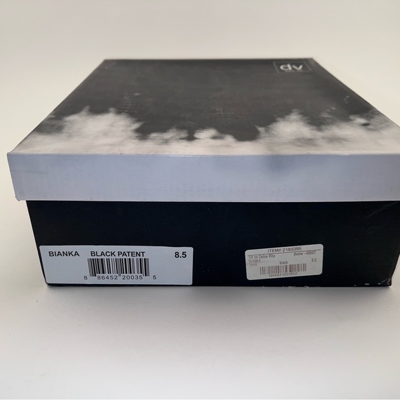 BNIB DV Dolce Vita Bianka Black Patent Leather Platform Heels Size 8.5 - Picture 8 of 8